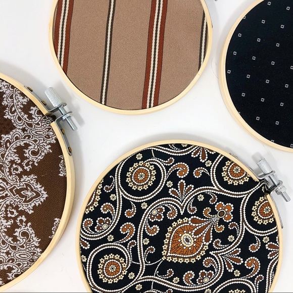 Necktie wall hanging set, neutral brown black - Picture 2 of 12